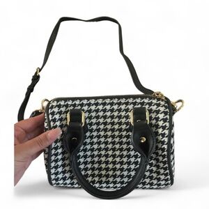 Stylish Black and White Houndstooth Women's Bag fashion nova